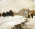 Schnee in Cincinnati Impressionist Landschaft John Henry Twachtman
